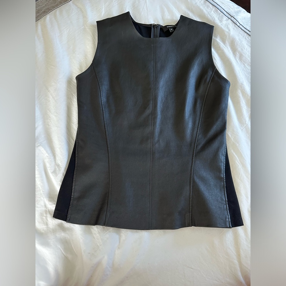 Theory leather top
